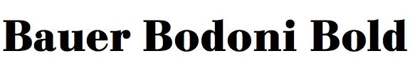 Bauer Bodoni Bold (URW)