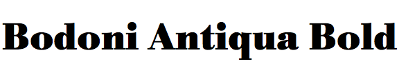 Bodoni Antiqua Bold