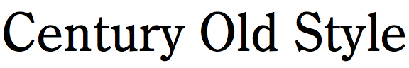 Century Old Style (URW)