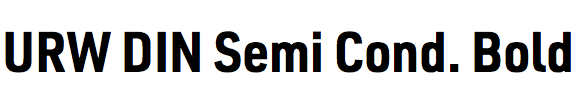 URW DIN Semi Condensed Bold