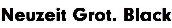 Neuzeit Grotesk Black