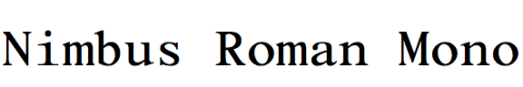 Nimbus Roman Mono