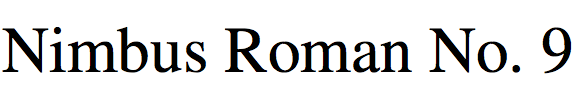 Nimbus Roman No. 9