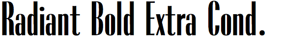 Radiant Bold Extra Condensed (URW)