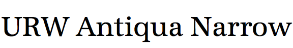 URW Antiqua Narrow