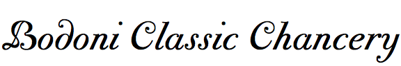 Bodoni Classic Chancery