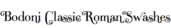 Bodoni Classic Roman Swashes