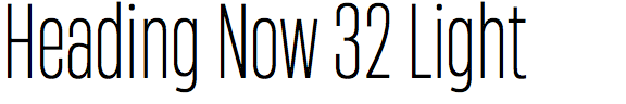 Heading Now 32 Light