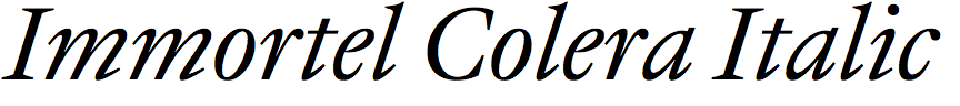 Immortel Colera Italic