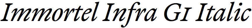 Immortel Infra G1 Italic