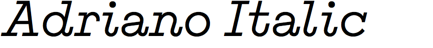 Adriano Italic