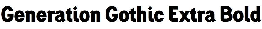 Generation Gothic Extra Bold