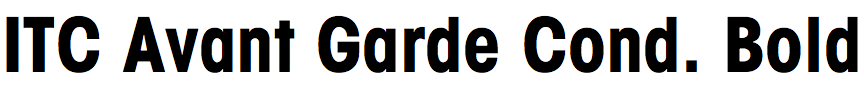 ITC Avant Garde Condensed Bold