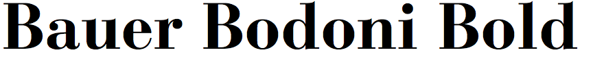 Bauer Bodoni Bold