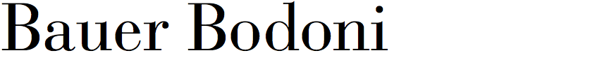 Bauer Bodoni