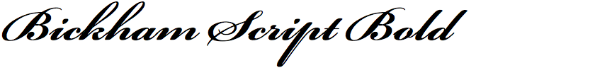 Bickham Script Bold