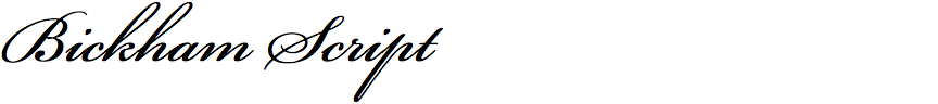 Bickham Script