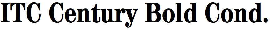 ITC Century Bold Condensed
