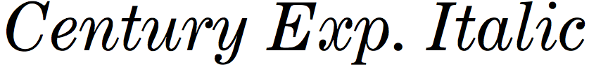 Century Expanded Italic