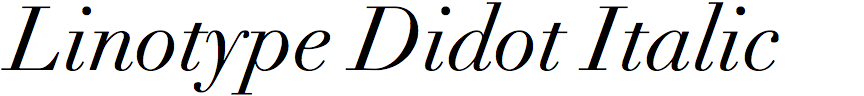 Linotype Didot Italic