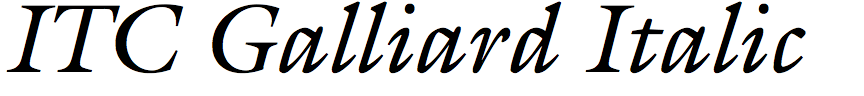 ITC Galliard Italic