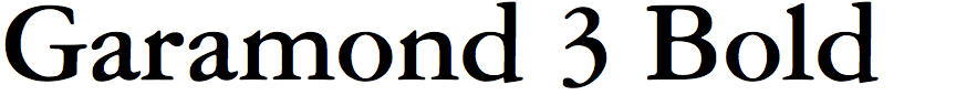 Garamond 3 Bold