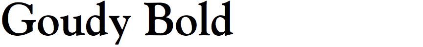 Goudy Bold