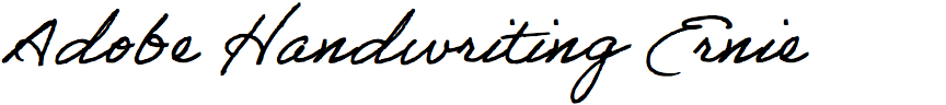 Adobe Handwriting Ernie