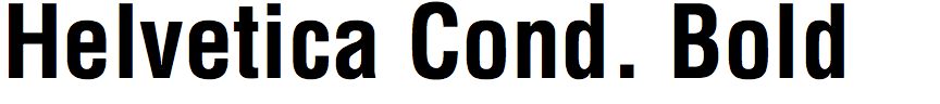 Helvetica Condensed Bold