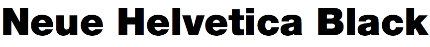 Neue Helvetica Black