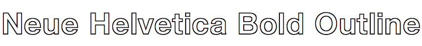 Neue Helvetica Bold Outline