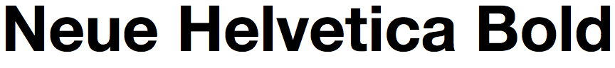 Neue Helvetica Bold