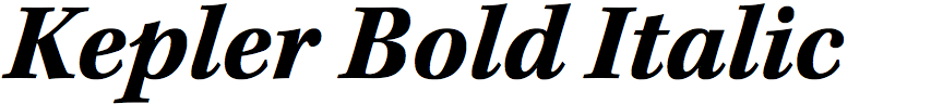 Kepler Bold Italic