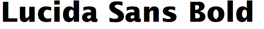 Lucida Sans Bold