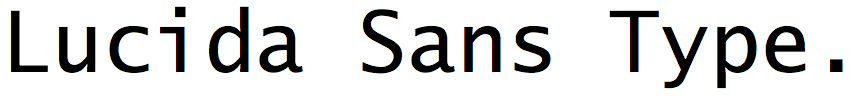 Lucida Sans Typewriter