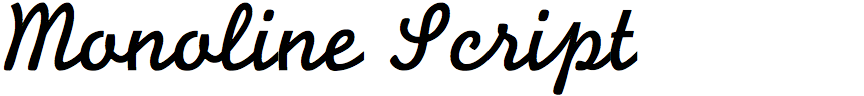 Monoline Script