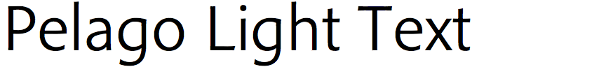 Pelago Light Text