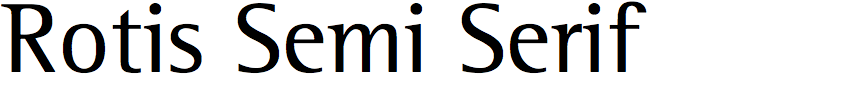 Rotis Semi Serif