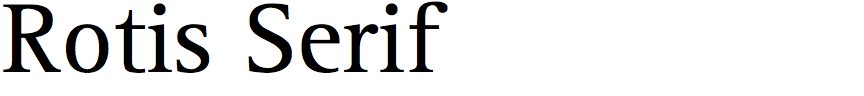 Rotis Serif