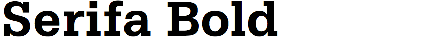Serifa Bold