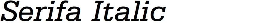 Serifa Italic