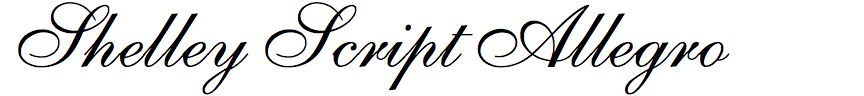 Shelley Script Allegro