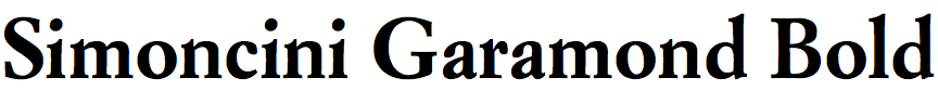 Simoncini Garamond Bold