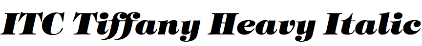 ITC Tiffany Heavy Italic