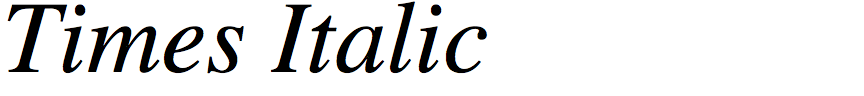 Times Italic