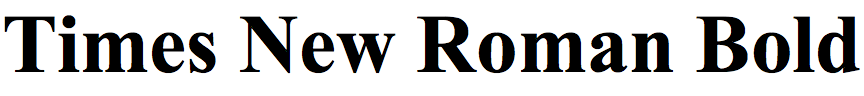 Times New Roman Bold