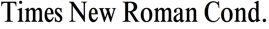 Times New Roman Condensed