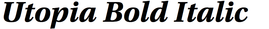 Utopia Bold Italic