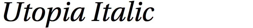 Utopia Italic