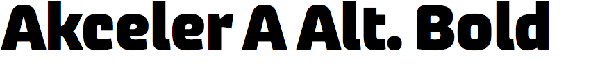 Akceler A Alternate Bold